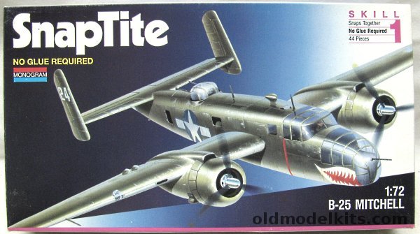 Monogram 1/72 B-25 Mitchell, 1100 plastic model kit